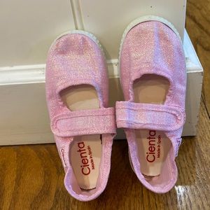 Cienta Glitter Pink MaryJane Shoes Toddler Size 27